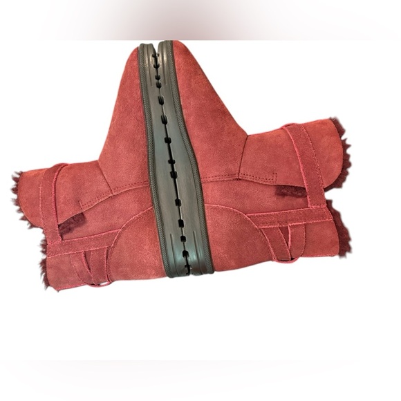 Abeo REGINA Neutral Support Shearling Ankle Boots winter warm comfort Burgundy - Picture 7 of 11